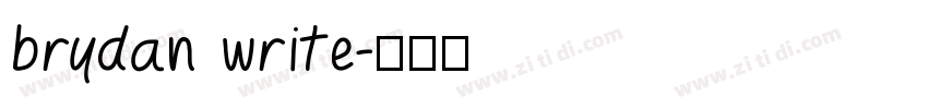 brydan write字体转换